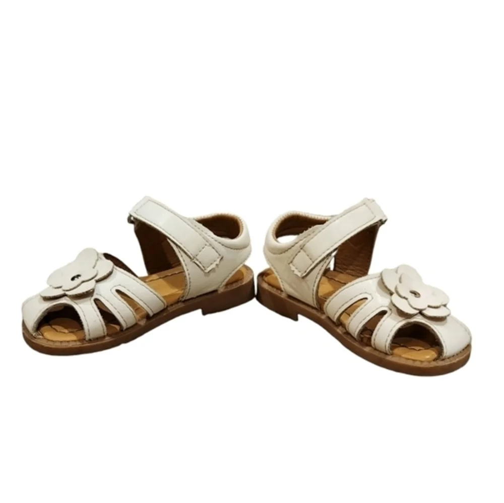 Toddler Girls Floral Summer Sandals Little Kids Rubber‎ Sole PU Leather Outdoors